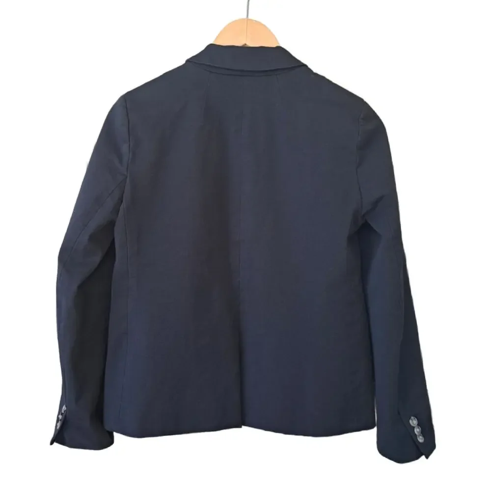 J CREW Black Cotton-blend Two-button Blazer Size 6 Jacket